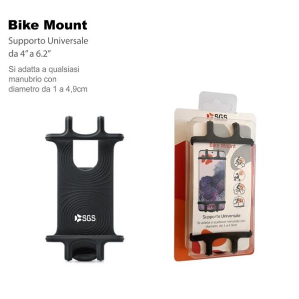 SUPPORTO IN SILICONE UNIVERSALE PER BICI/MANUBRI