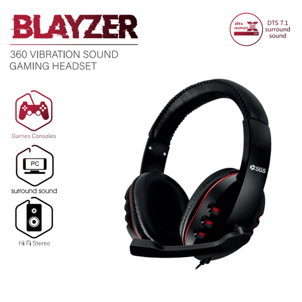 Cuffia filare da Gaming Blayzer Black