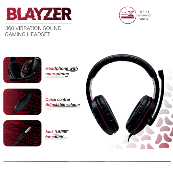 Cuffia filare da Gaming Blayzer Black