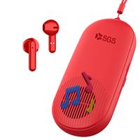 Dwave Auricolare TWS Wireless + cassa Speaker RED SGS