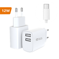 Caricatore Dual USB 2.4Amp 12W + Cavo Type C