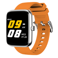 Smartwatch SGS Square TALK con Funzione Telefono - Silver Orange