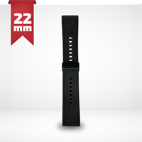 Cinturino Per Smartwatch 22mm In Pelle E Silicone - Blu Scuro