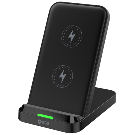 Basetta Di Ricarica Wireless 2 In 1 Phone|Earbuds - Black