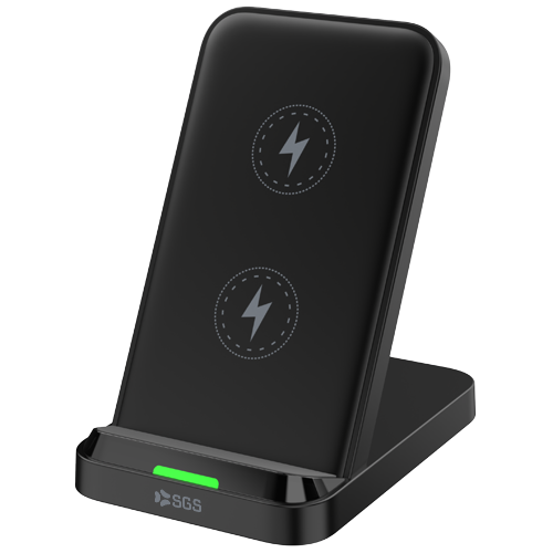 Basetta Di Ricarica Wireless 2 In 1 Phone|Earbuds - Black