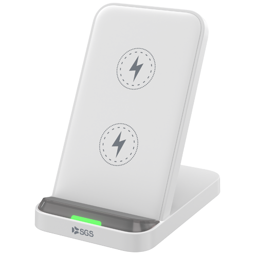 Basetta Di Ricarica Wireless 2 In 1 Phone|Earbuds - White